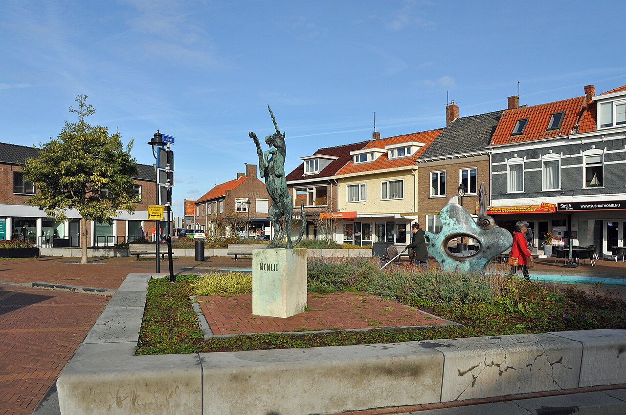 De Markt in Oostburg.