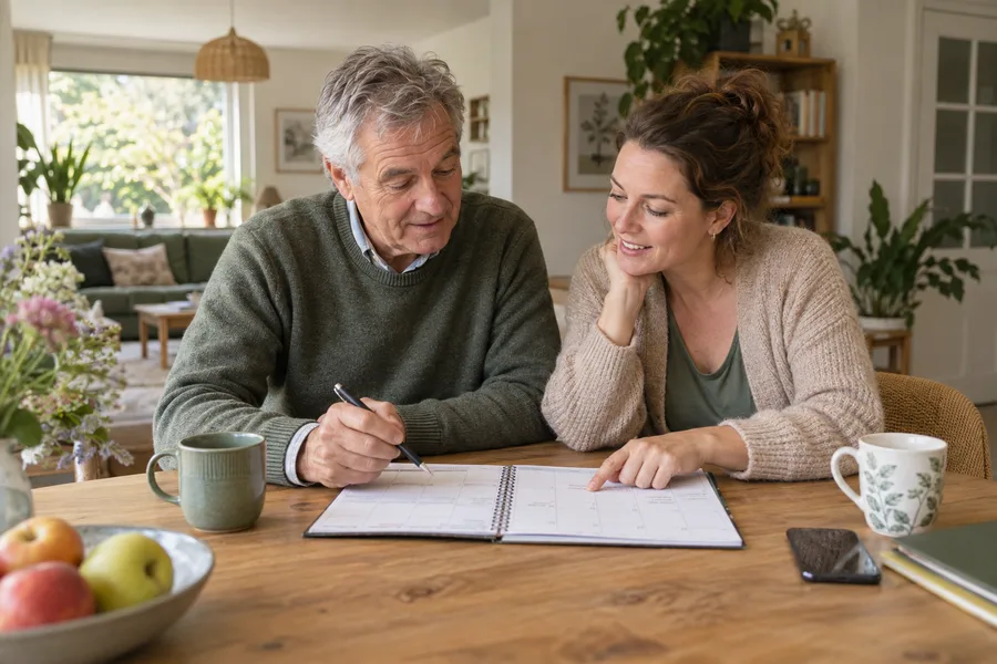 Samen informatie doornemen en afspraken opschrijven