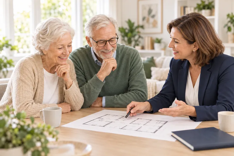 Een stel bespreekt aanpassingen aan de woning
