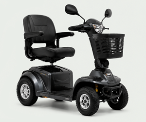 Comfortabele 4-wiel scootmobiel voor dagelijks gebruik en langere afstanden.
