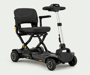 Compacte opvouwbare scootmobiel voor dagelijks gebruik en vervoer.
