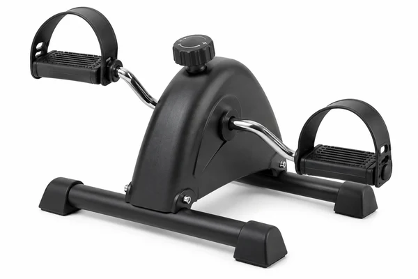 Illustratie van een compacte pedaaltrainer op een witte achtergrond